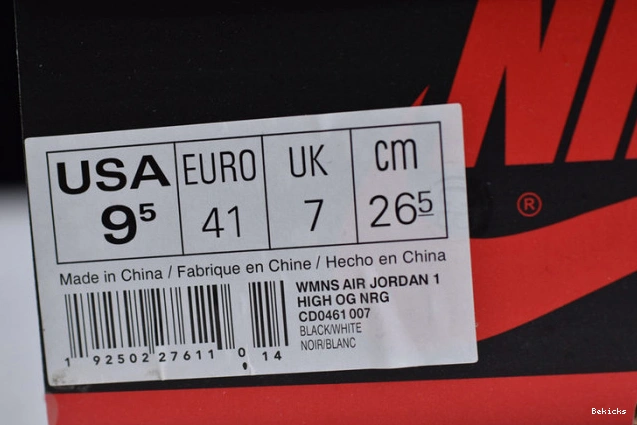 Rep BK black air cd0461-007 panda 1 jordan white 1117